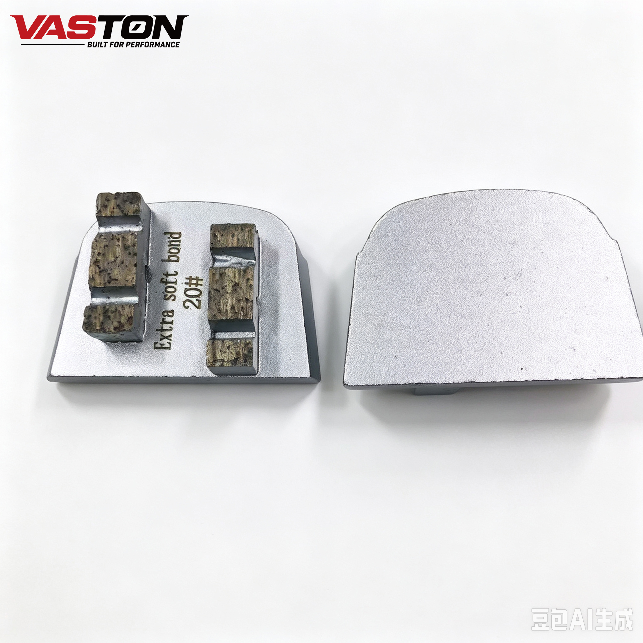 20# Extra Soft Bond Trapezoid Diamond Grinding Block for Hard Concrete, Flat Steel Back Base