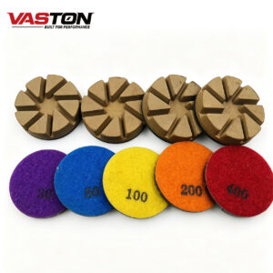Hybrid diamond pads with multiple grit options for floor grinding transition
