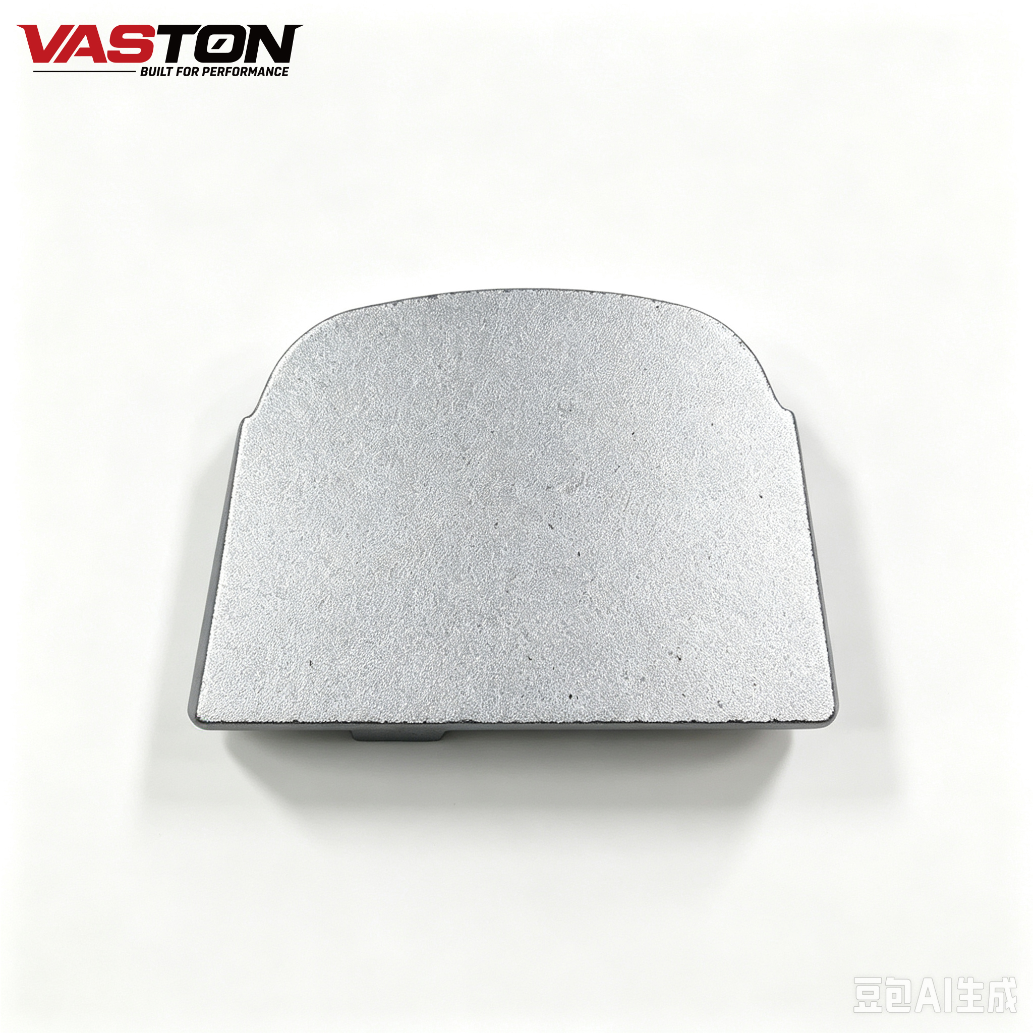 Flat steel back of trapezoid diamond grinding block, no screw holes, no quick‑lock clip