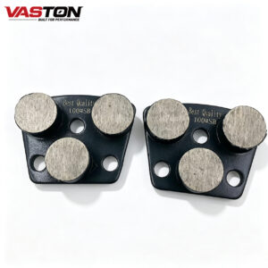 3 holes trapezoid metal bond diamond grinding segment for concrete floor