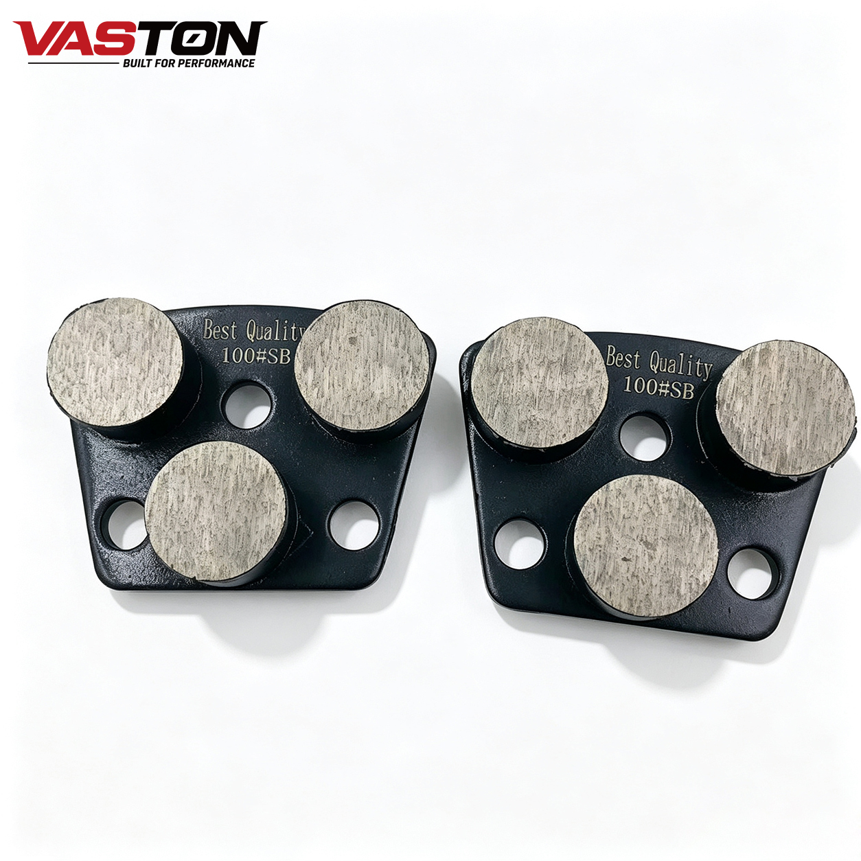 3 holes trapezoid metal bond diamond grinding segment for concrete floor