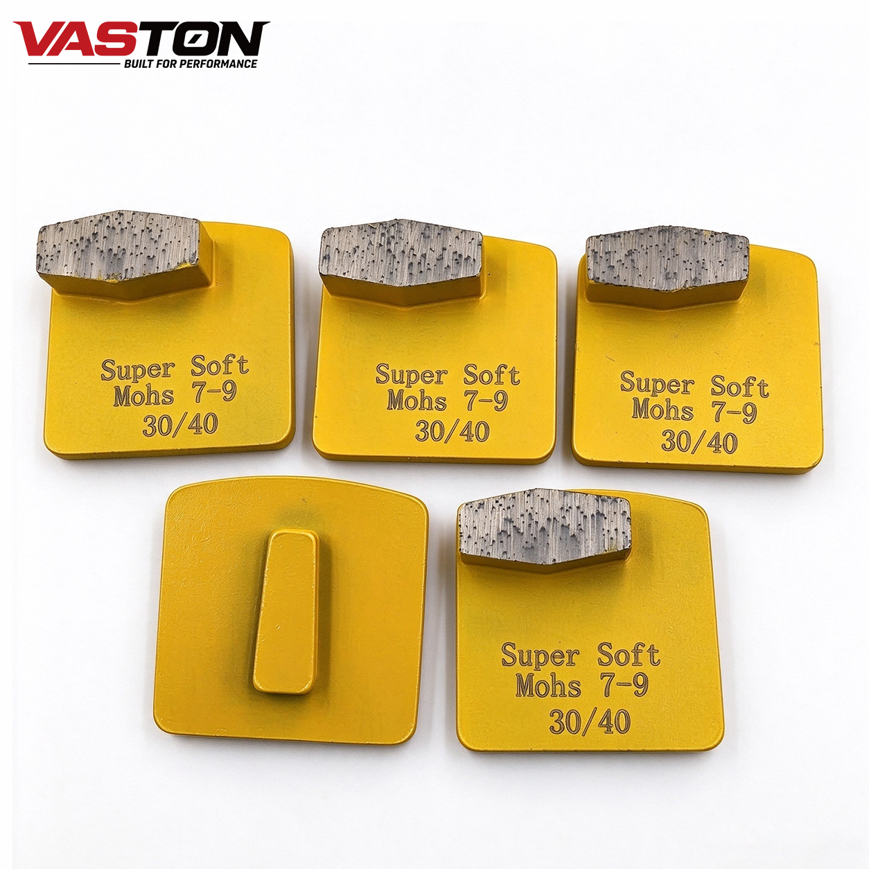Yellow diamond grinding plate marked Super Soft and 30/40 grit